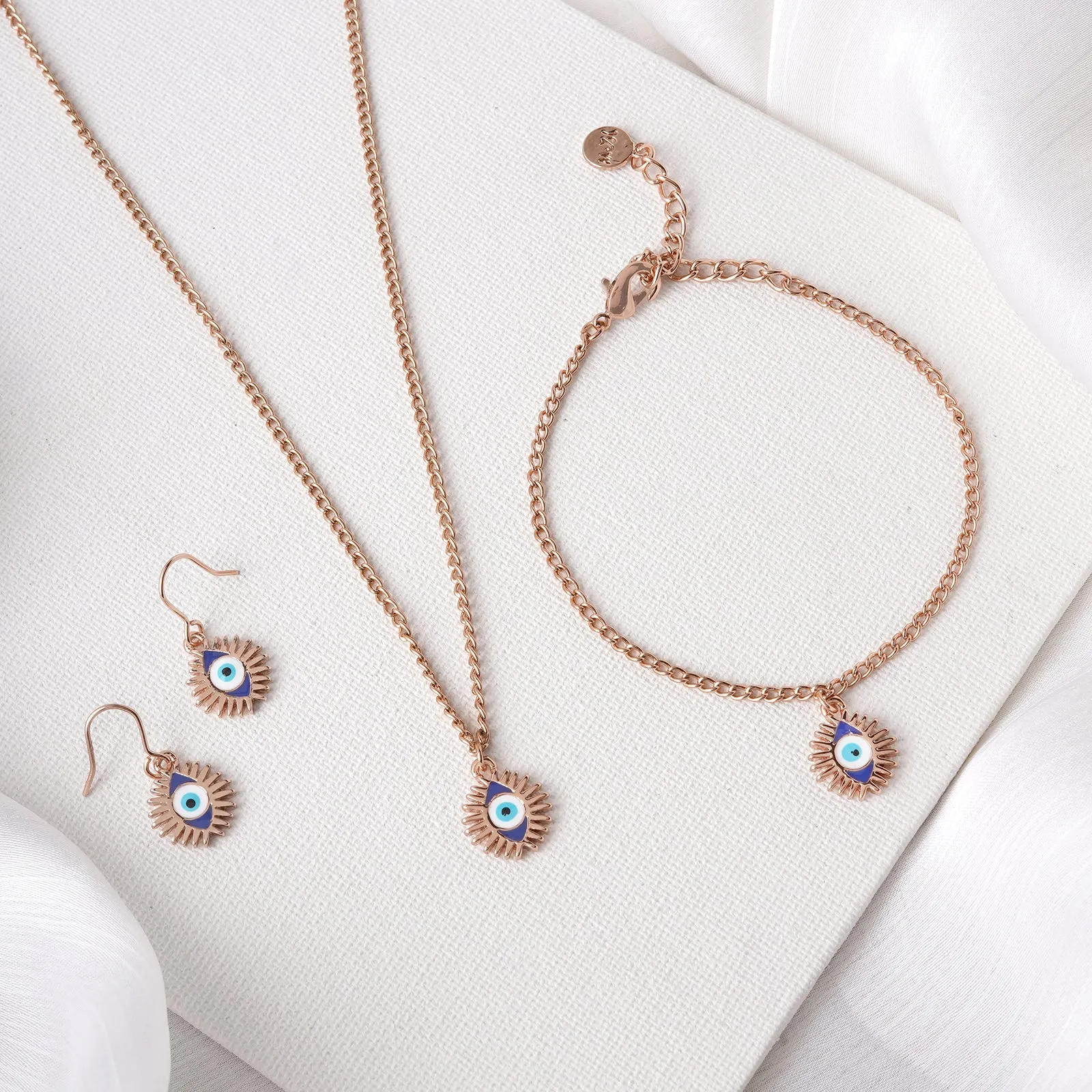 Power Of Eye Rosegold Charm Set