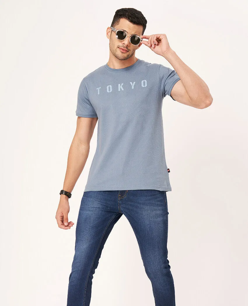 Printed Round Neck Half Sleeve T-shirt