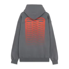 Propaganda Hoodie with kangaroo pocket Ribs Hoodie 22FWPRFE820-40 gray