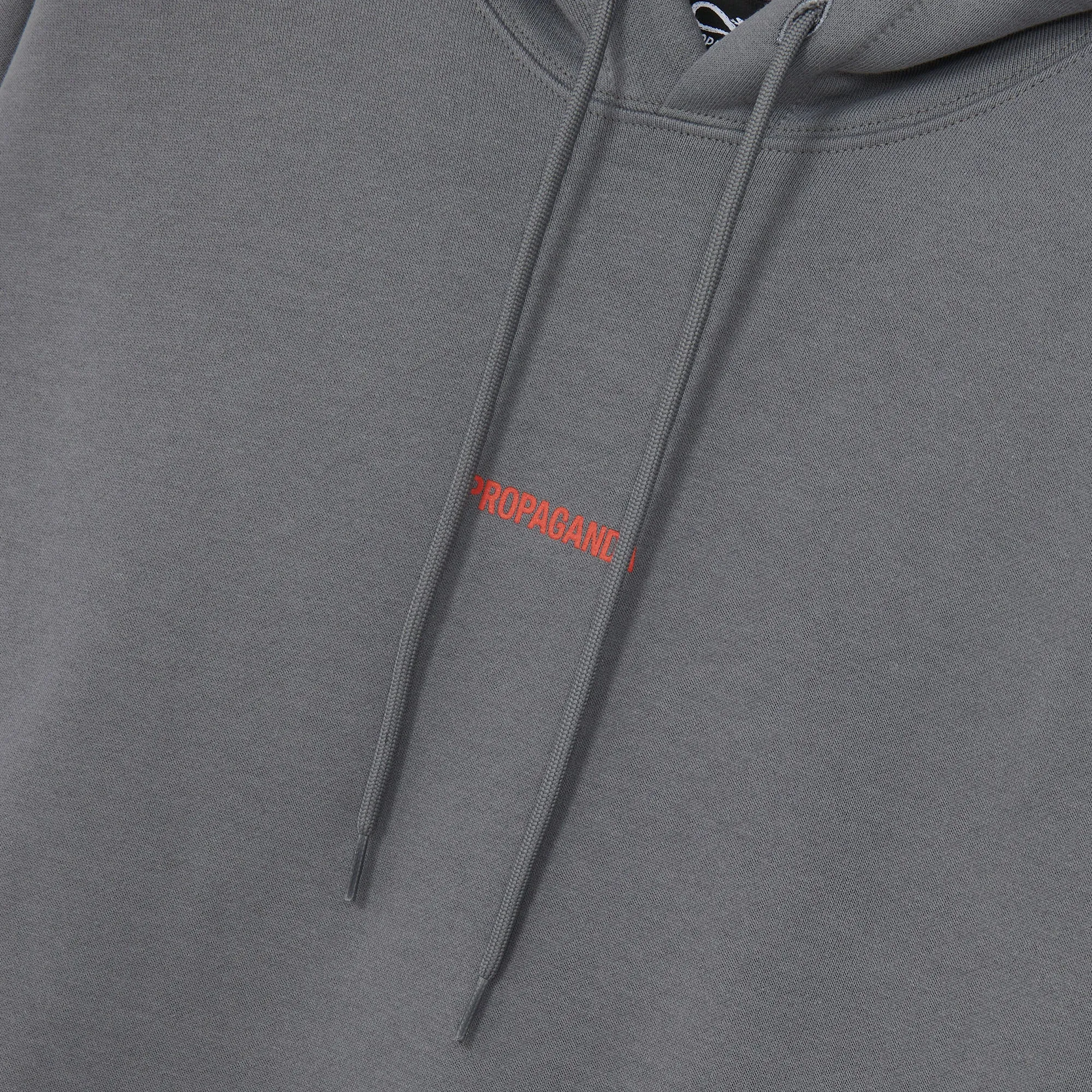 Propaganda Hoodie with kangaroo pocket Ribs Hoodie 22FWPRFE820-40 gray