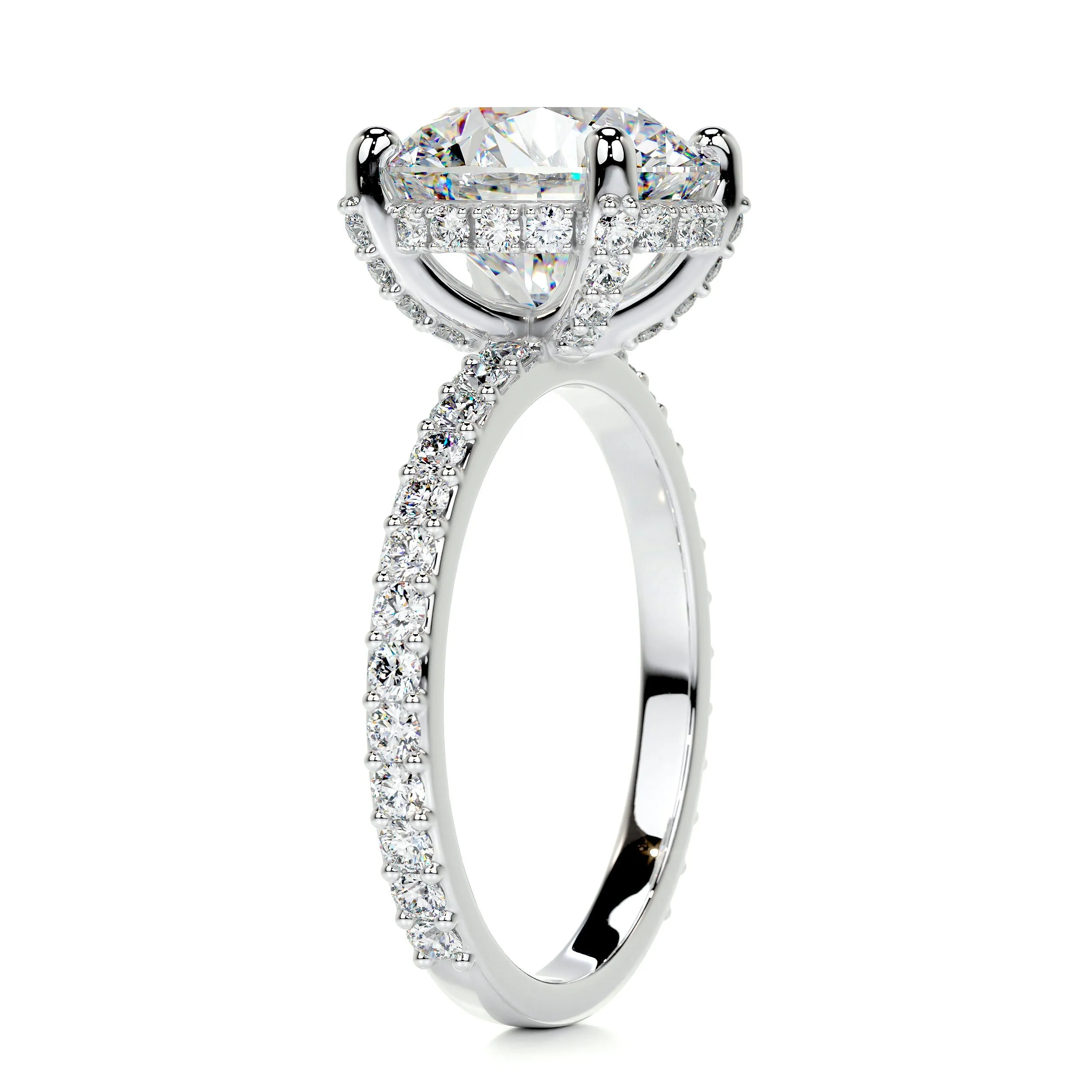 Quinn Moissanite & Diamonds Ring   (3.62 Carat) -Platinum (RTS)