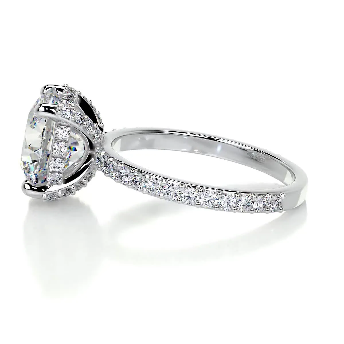 Quinn Moissanite & Diamonds Ring   (3.62 Carat) -Platinum (RTS)