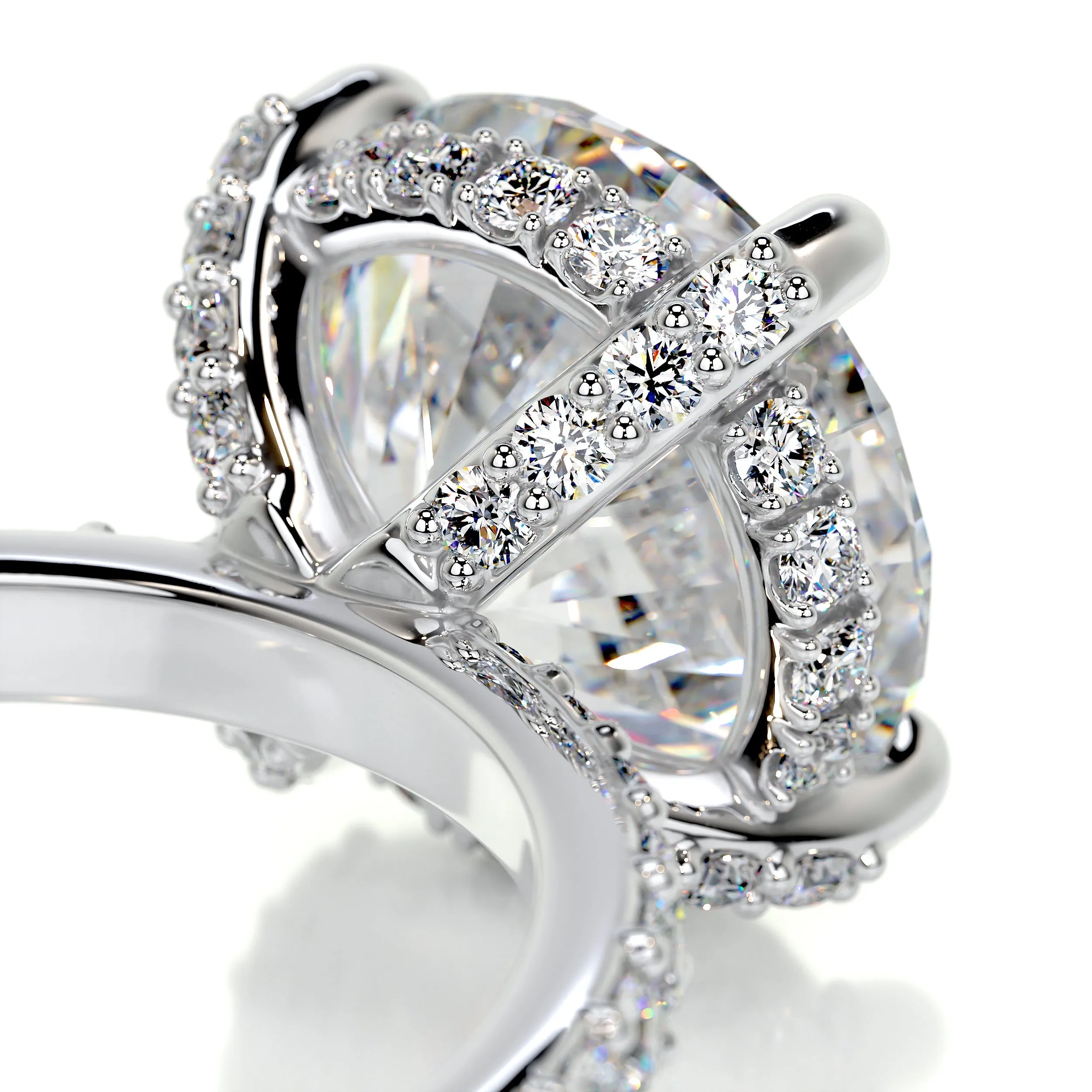 Quinn Moissanite & Diamonds Ring   (3.62 Carat) -Platinum (RTS)