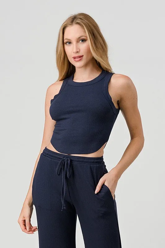 Rib Halter Tank Top