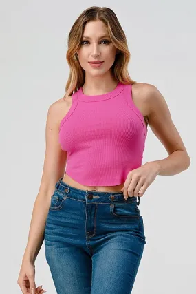 Rib Halter Tank Top