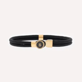 Riptide Rope Bracelet Black/18K Gold