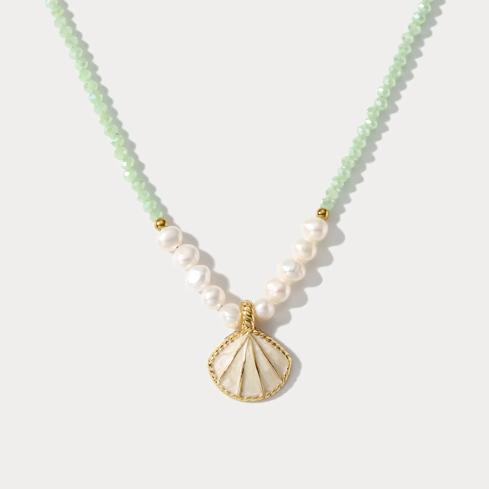 Shell Pearl Bead Necklace