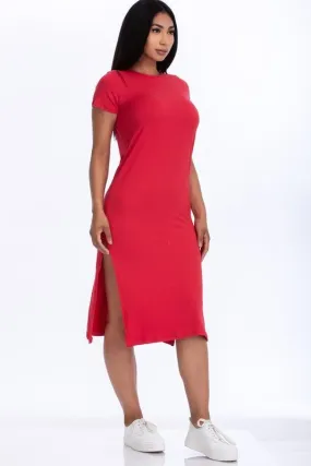 Side Slit Midi Dress - FINAL SALE