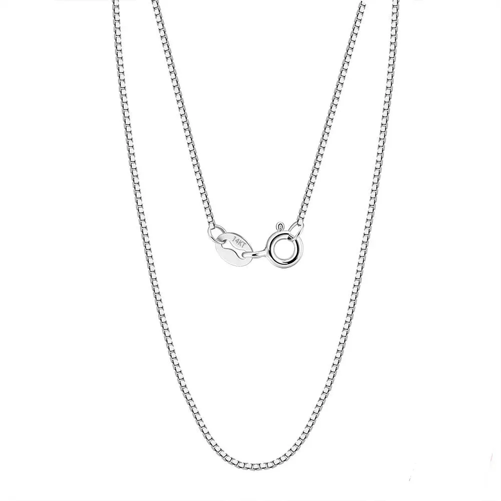 SOLID GOLD 0.6MM BOX CHAIN NECKLACE