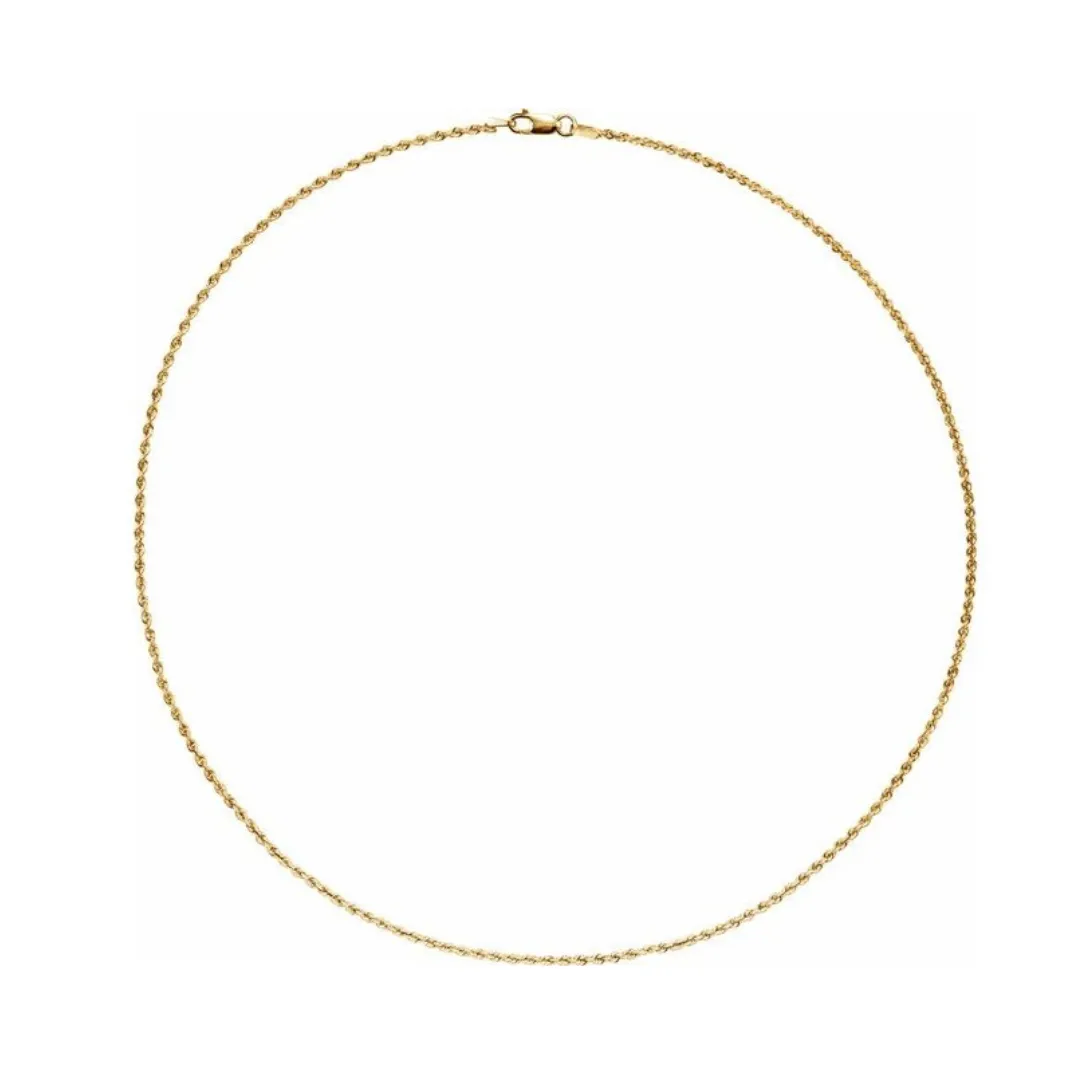 SOLID GOLD 1.5MM ROPE CHAIN