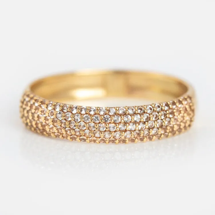 Solid Gold Bold Pave Band