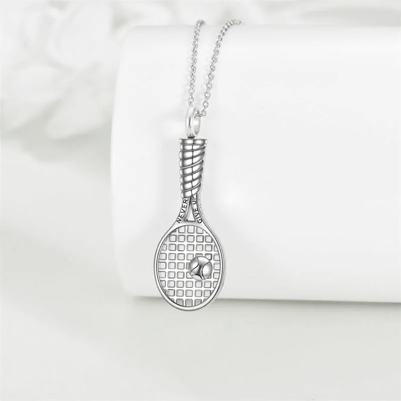 Sport Urn Necklace for Ashes Sterling Silver Cremation Keepsake Pendant Sport Lover Jewelry Gifts for Women Men