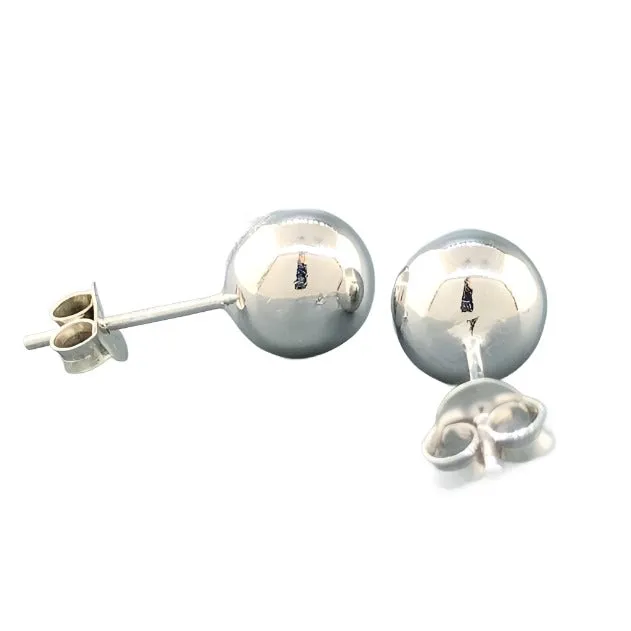 SS 8mm Ball Stud Earrings