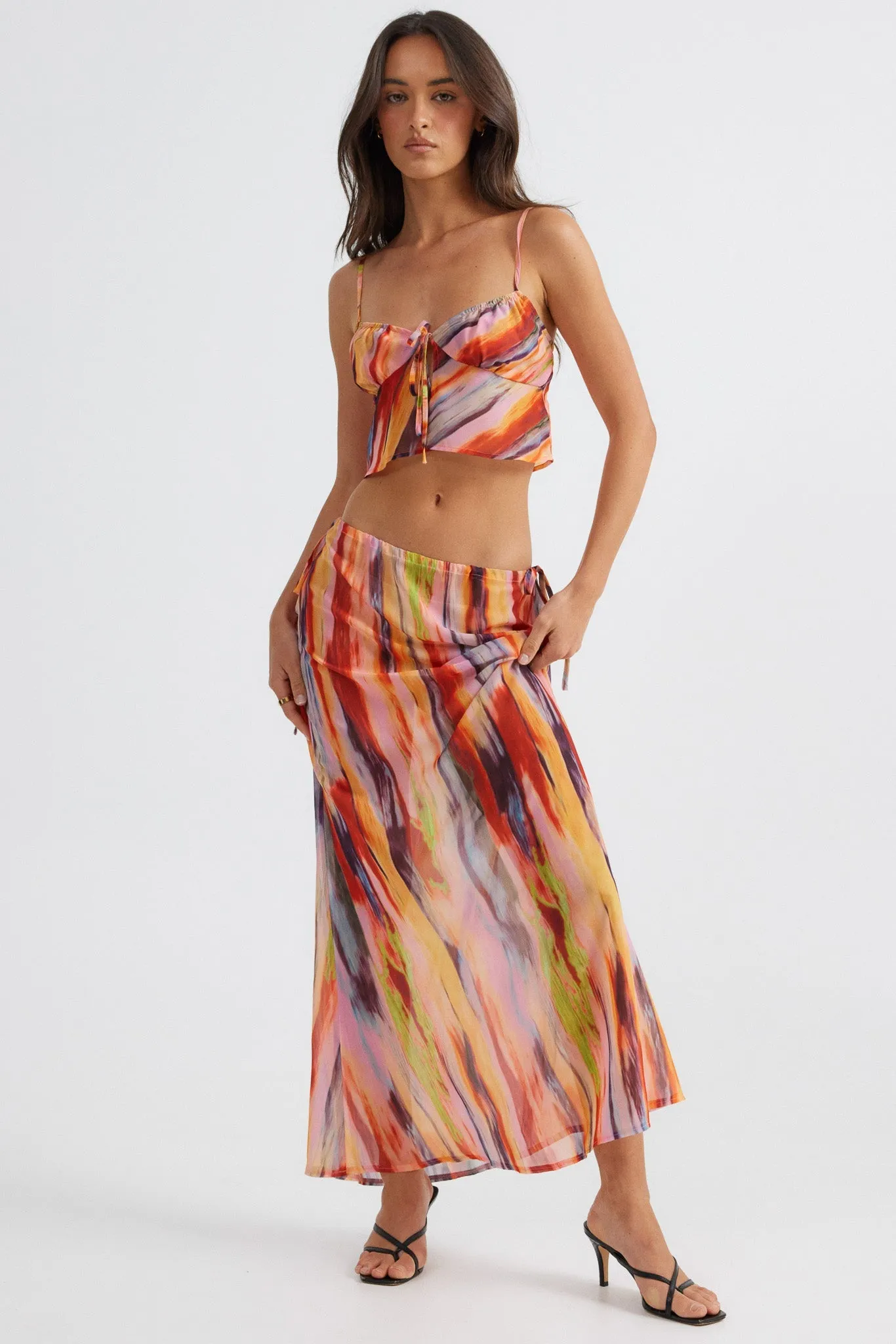 St Barts Tie Up Cami - Print