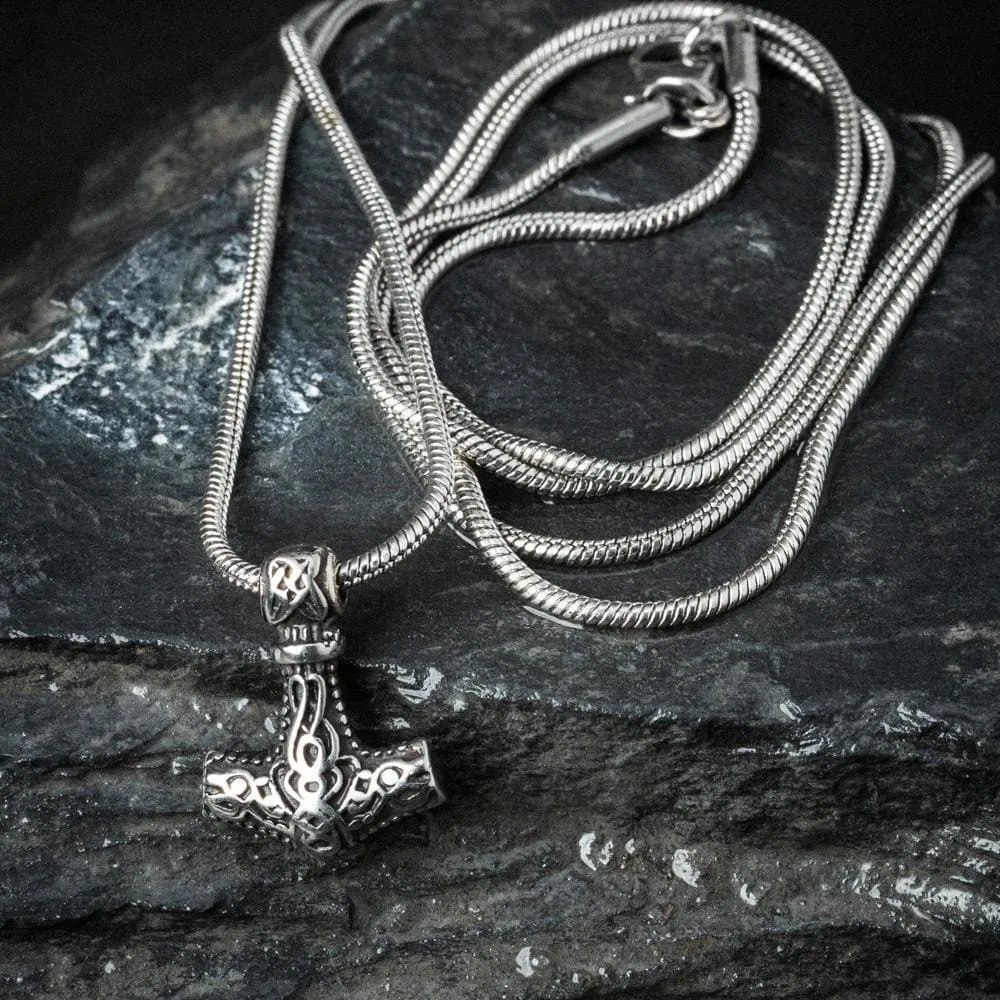 Stainless Steel Ladies Thor's Hammer Necklace