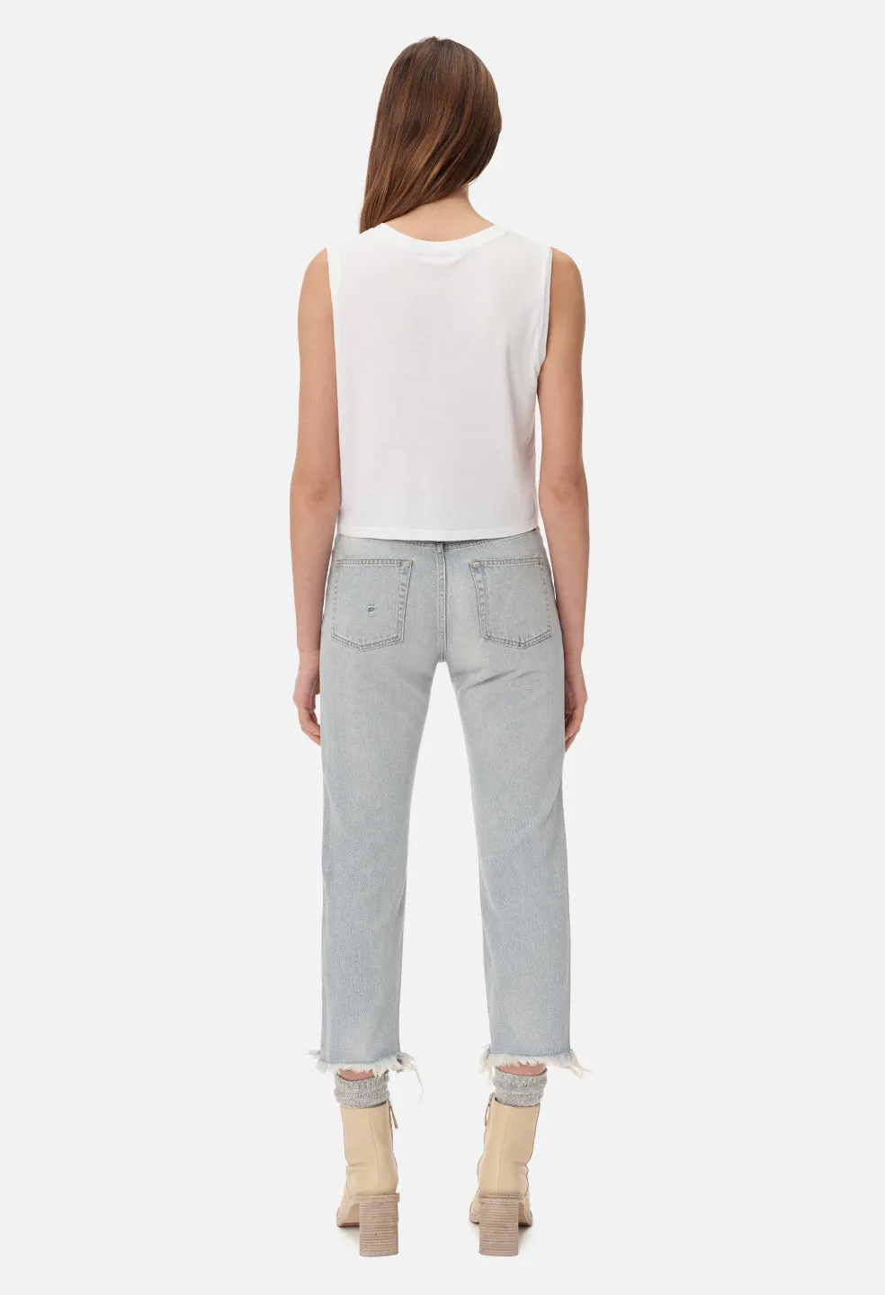 Straight Leg Crop Jean / Dust