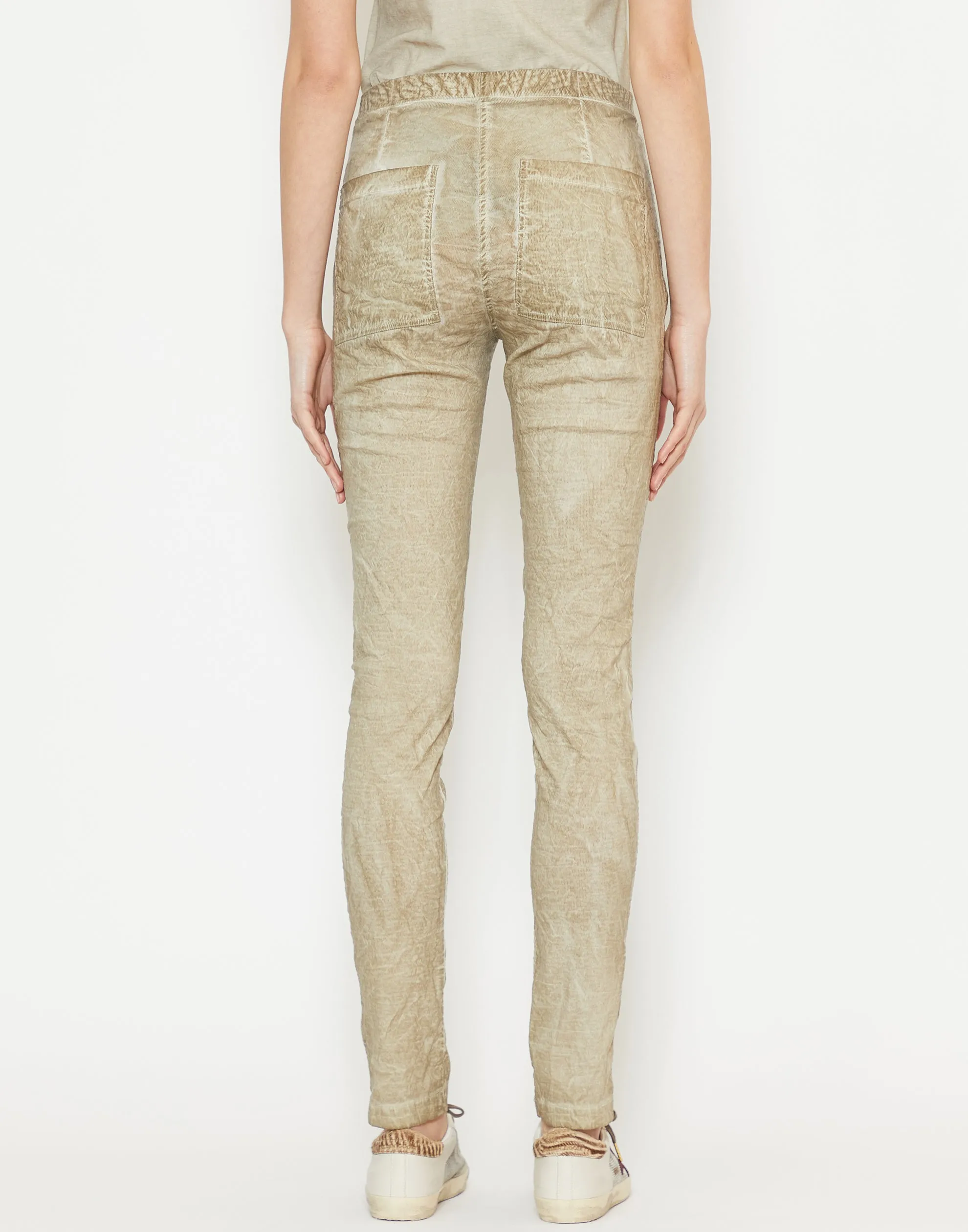 Straw Cloud Linen & Cotton Blend Slim Pants