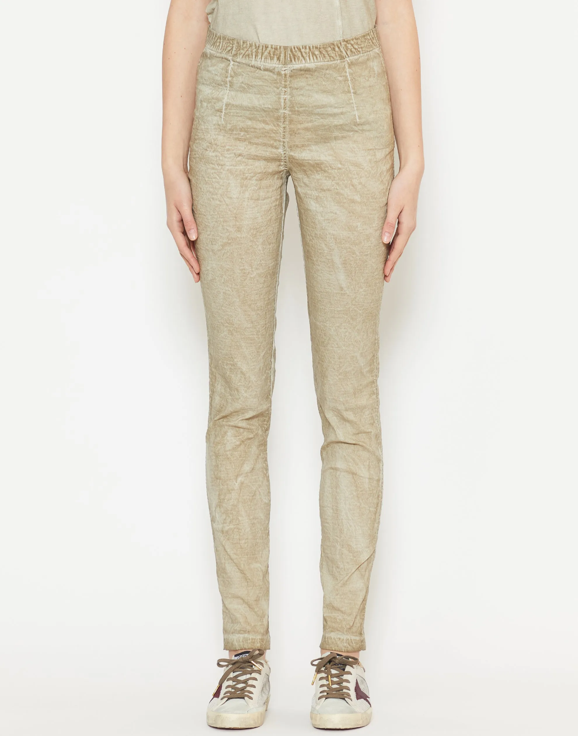 Straw Cloud Linen & Cotton Blend Slim Pants