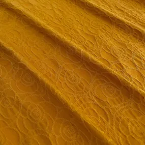 Stretch Woven Jacquard in Golden Roses