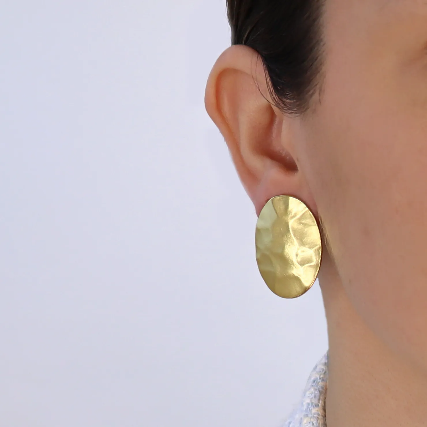 Textured dome clip-on Earrings