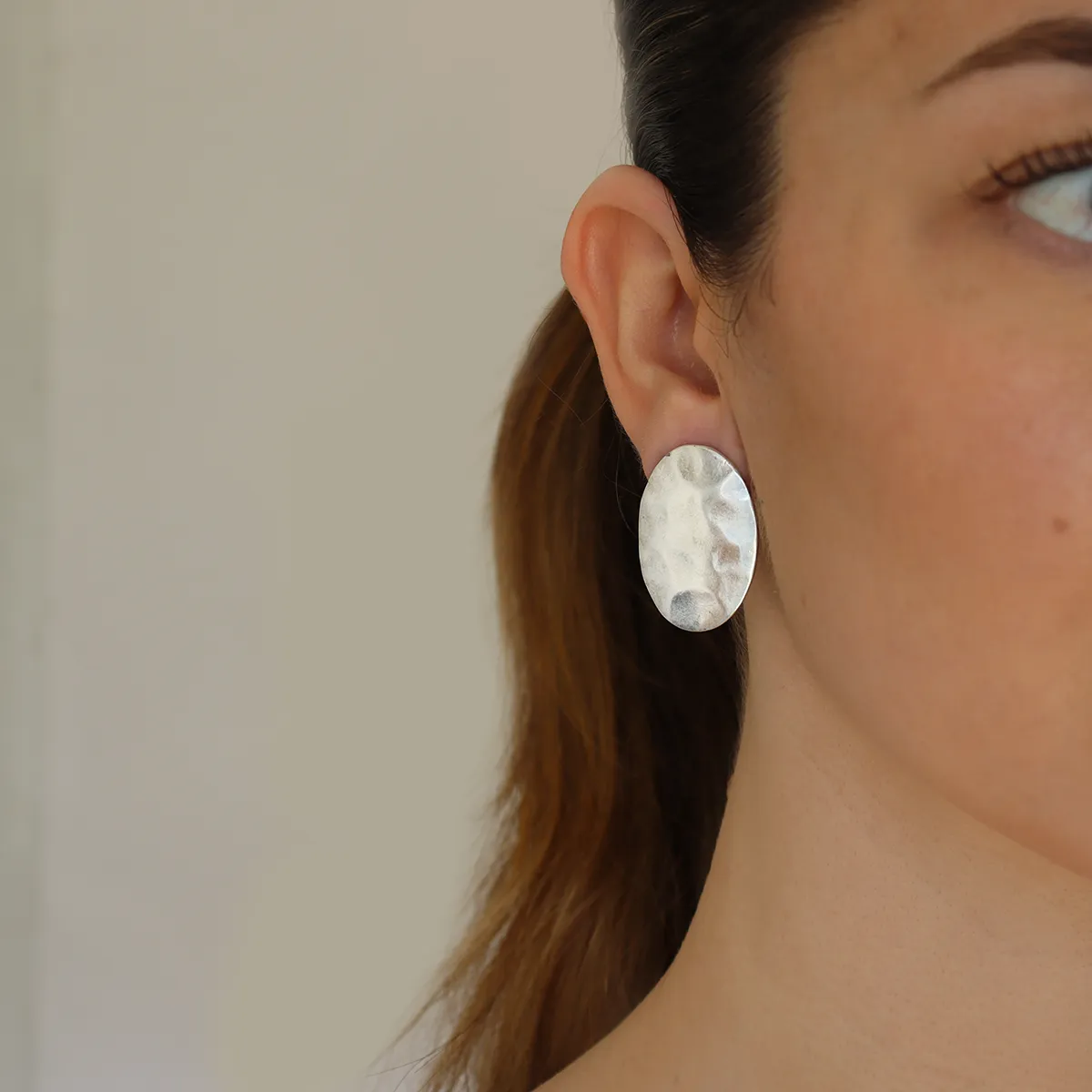 Textured dome clip-on Earrings