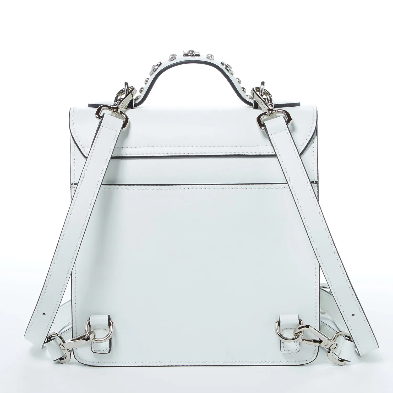 The Hollywood Leather Purse Backpack White