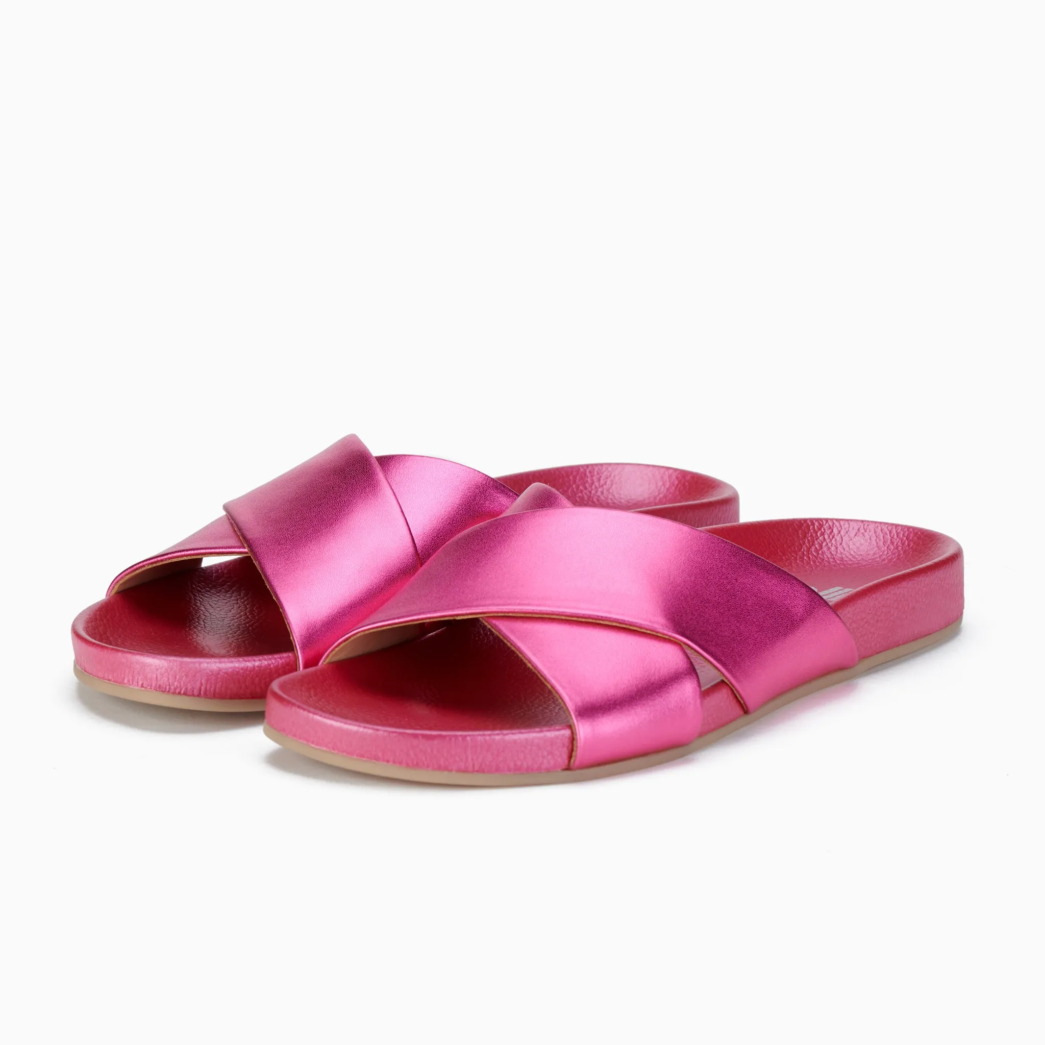 Tide Cross Slide Raspberry Metallic