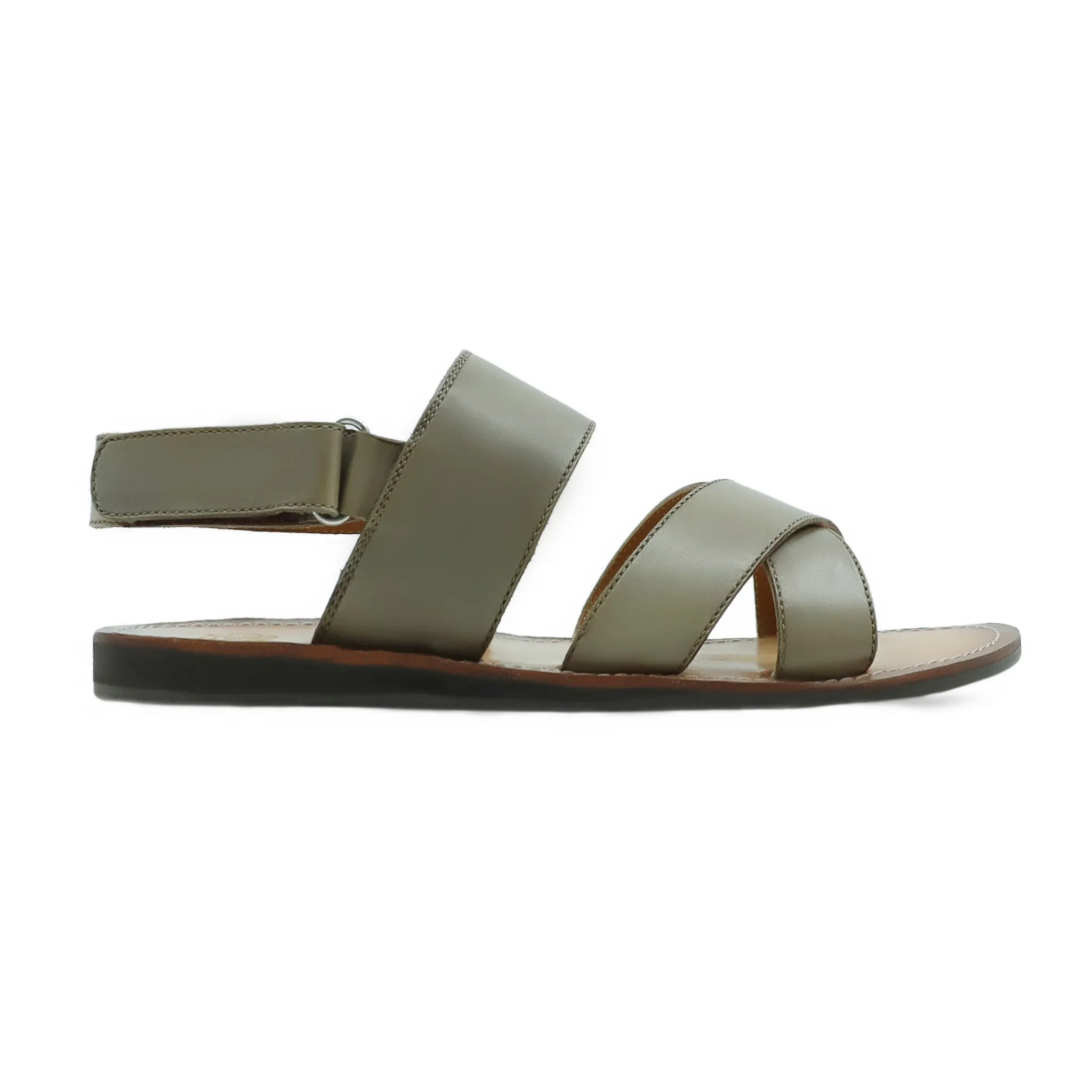 Tucson - Men's Sage Green Calf Leather Sandal