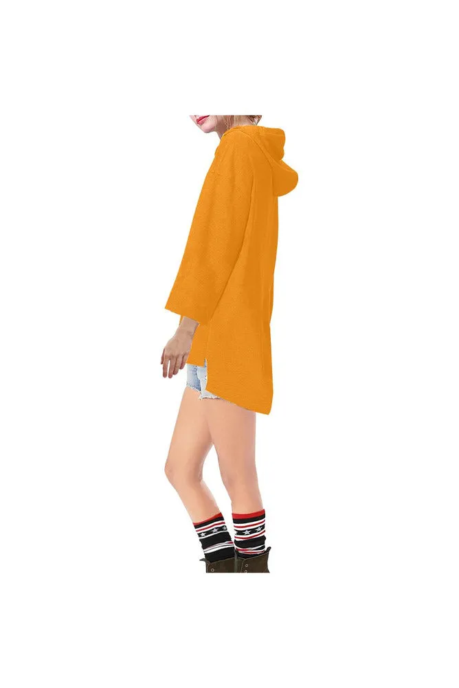 Turmeric Step Hem Tunic Hoodie for Women (Model H25)