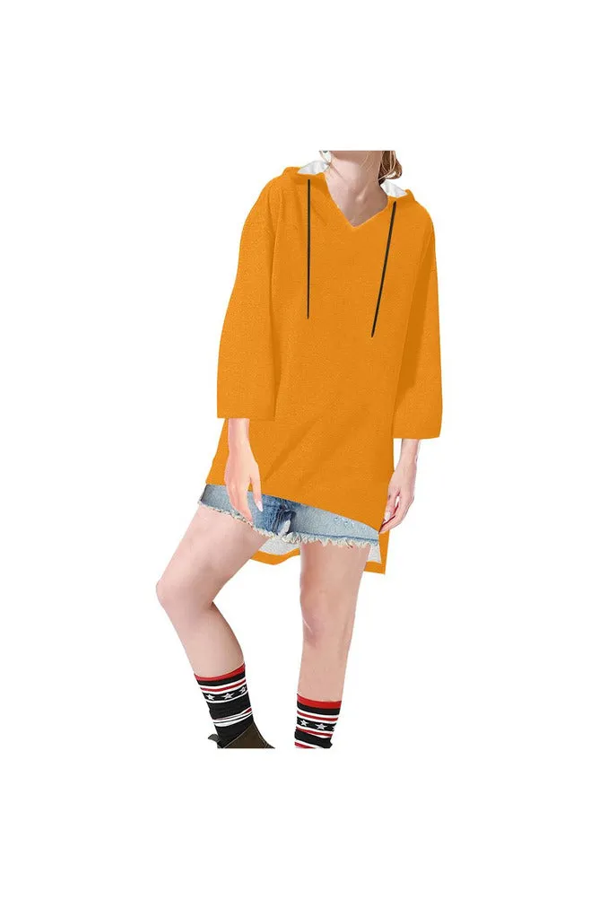 Turmeric Step Hem Tunic Hoodie for Women (Model H25)