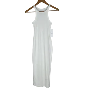 Urban Outfitters White Ribbed Sleeveless Dress UK XL