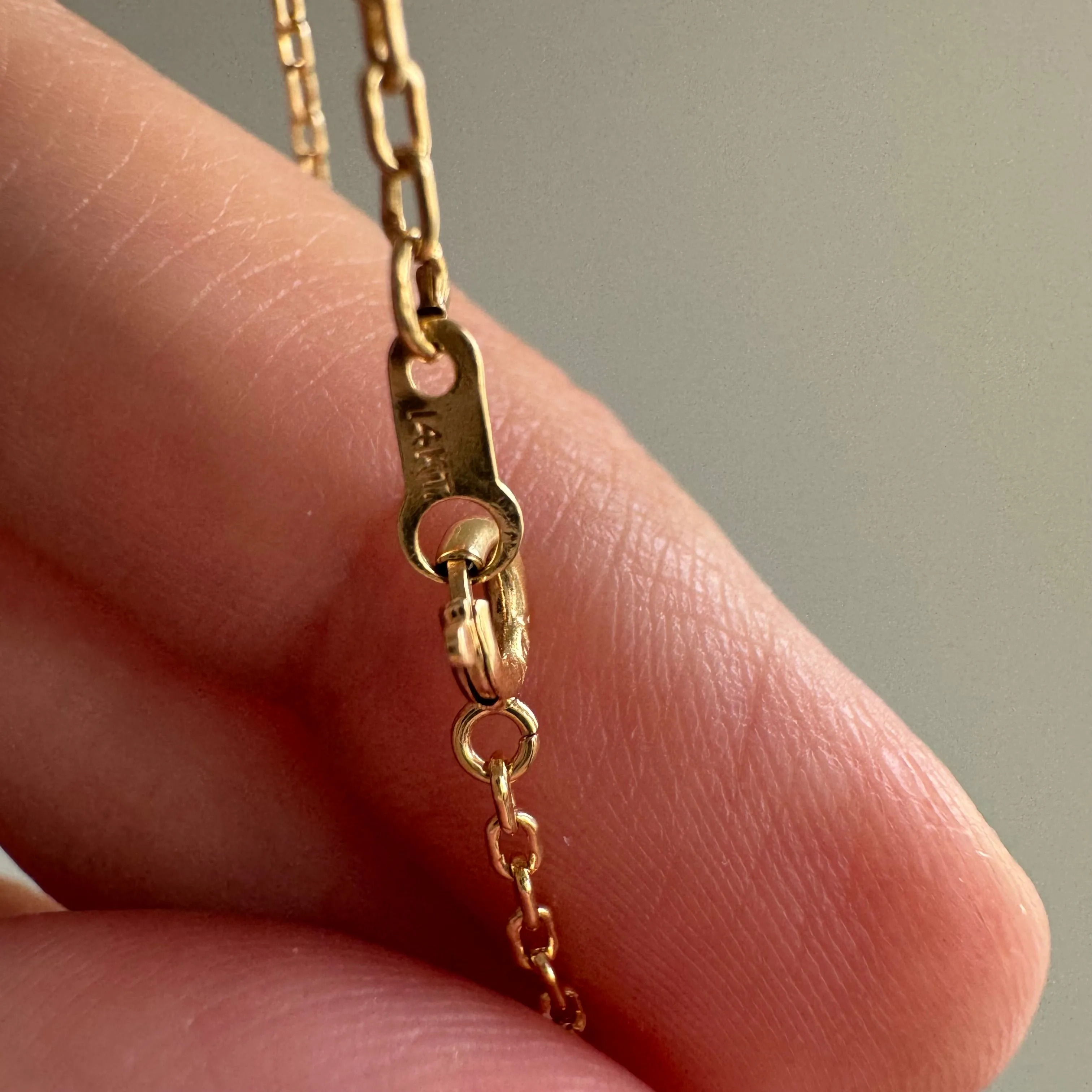 V I N T A G E // dainty biker / 14k yellow gold biker chain / almost 20, 2.3g