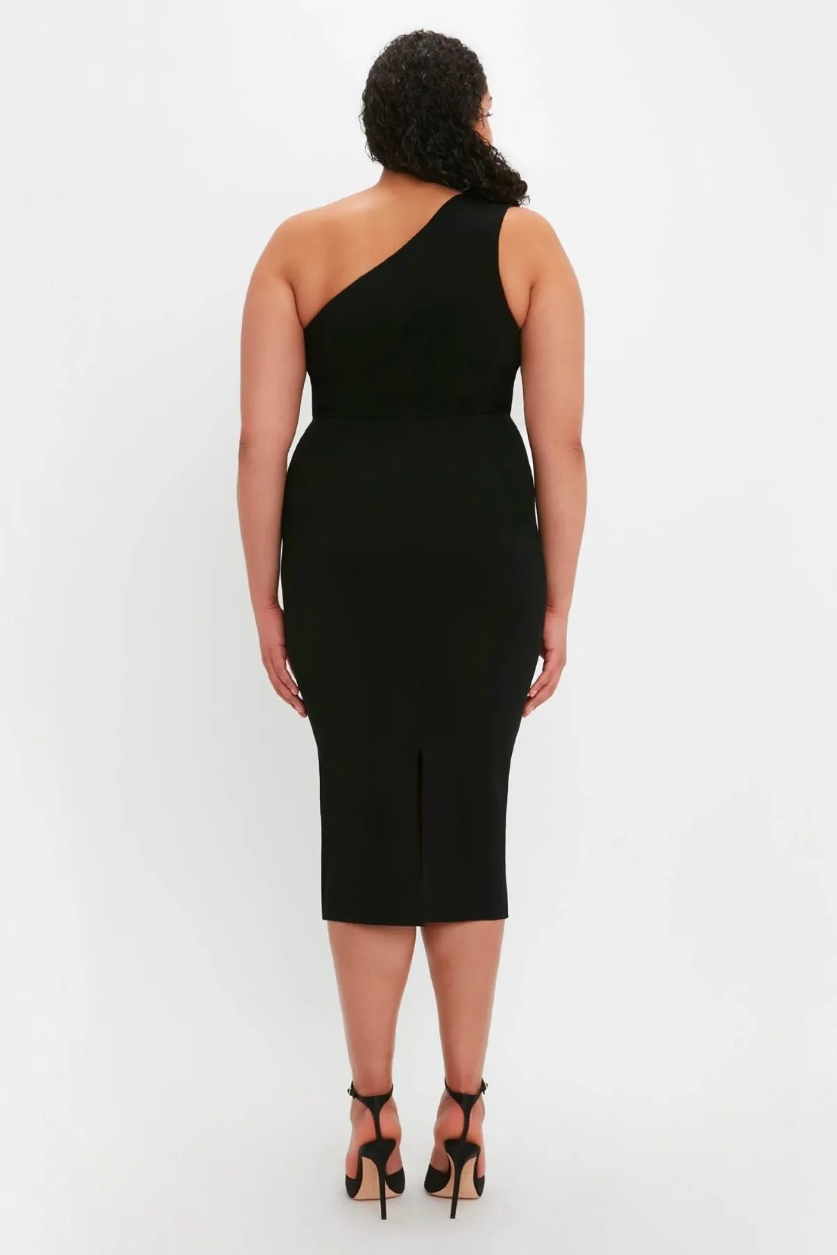 Victoria Beckham VB Body Fitted Midi Skirt - Black