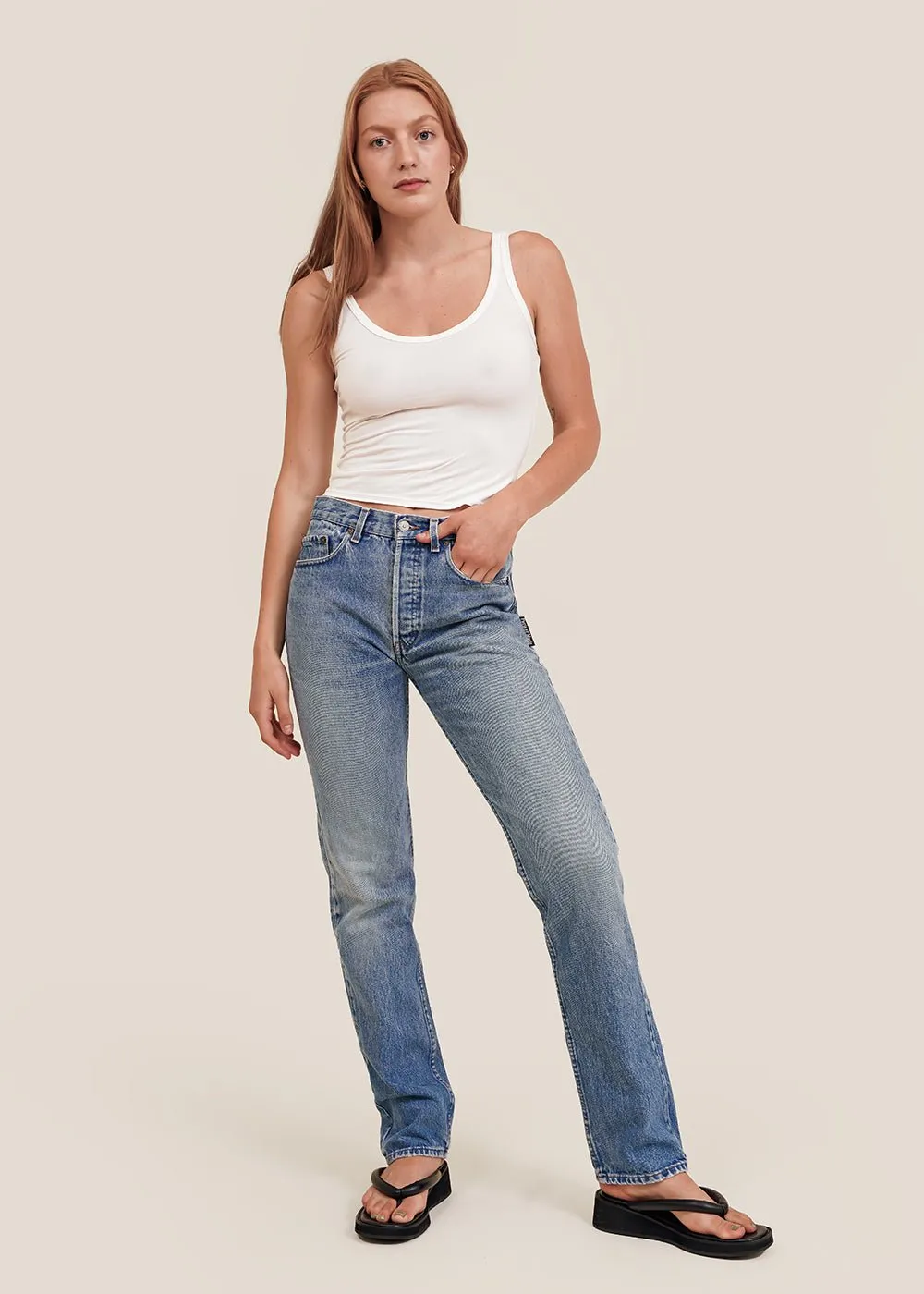 Vintage Back Eyelet Jeans