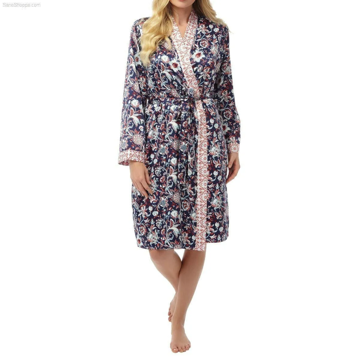 Women's Dressing Gown, Satin kimono Silk Bathrobe Nightwear