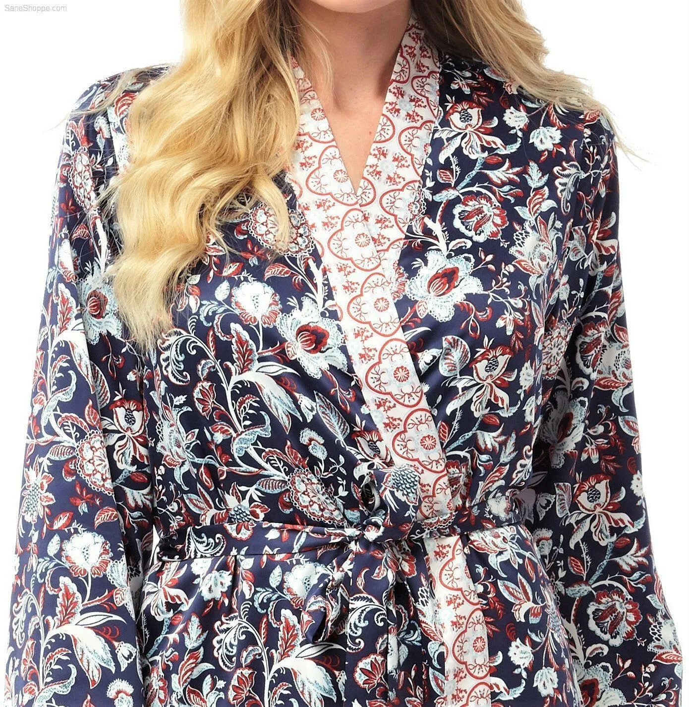 Women's Dressing Gown, Satin kimono Silk Bathrobe Nightwear