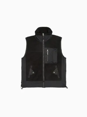 Wool Jersey Vest Jacket Black