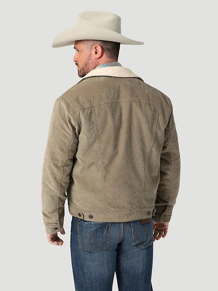 Wrangler Men's Cowboy Cut Sherpa Lined Corduroy Jacket