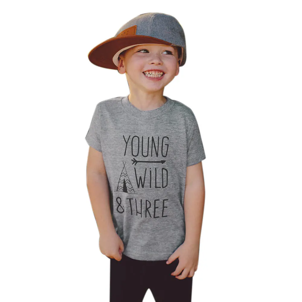 Young Wild and Three Toddler Boy T-shit