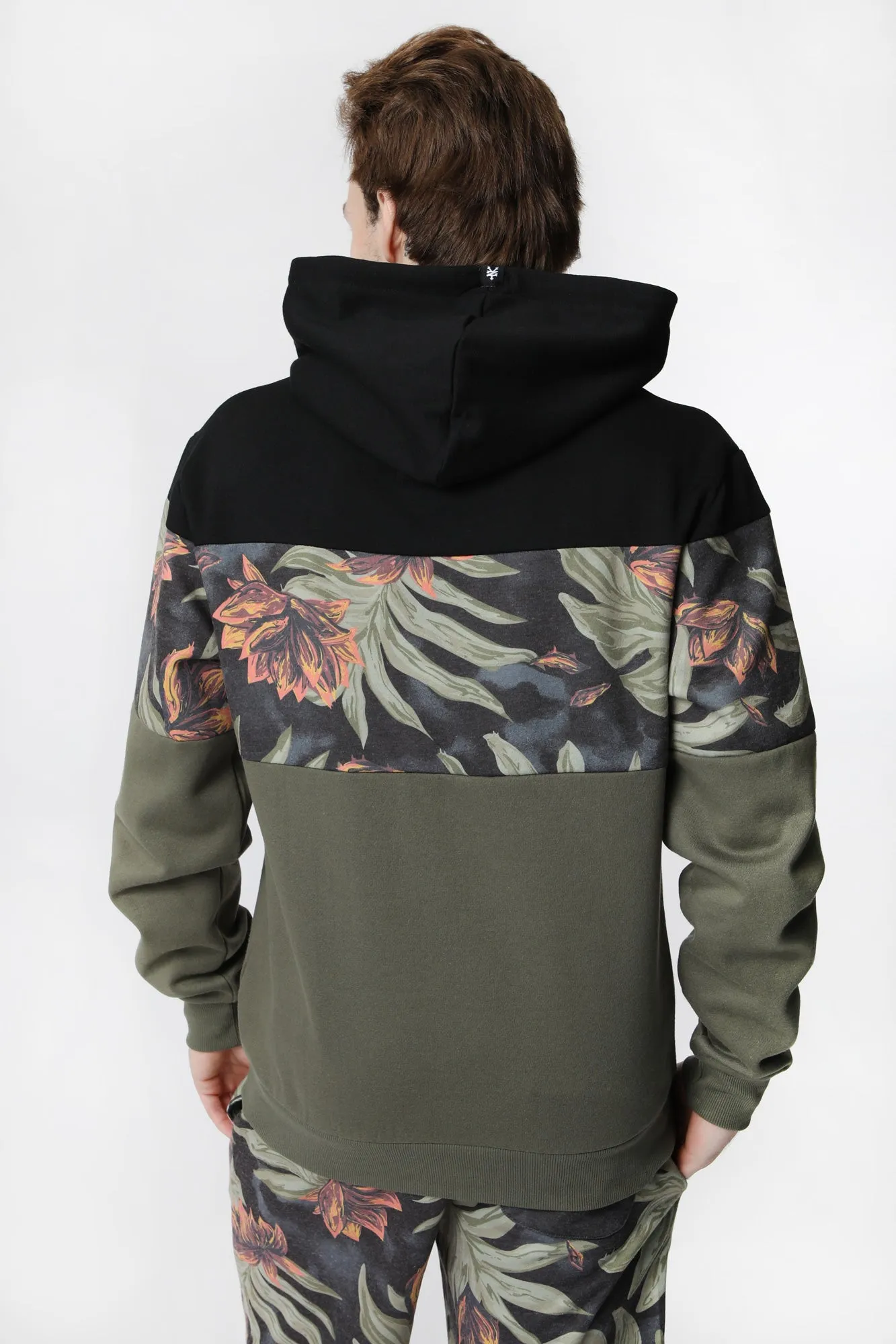 Zoo York Mens Tropical Colour Block Hoodie